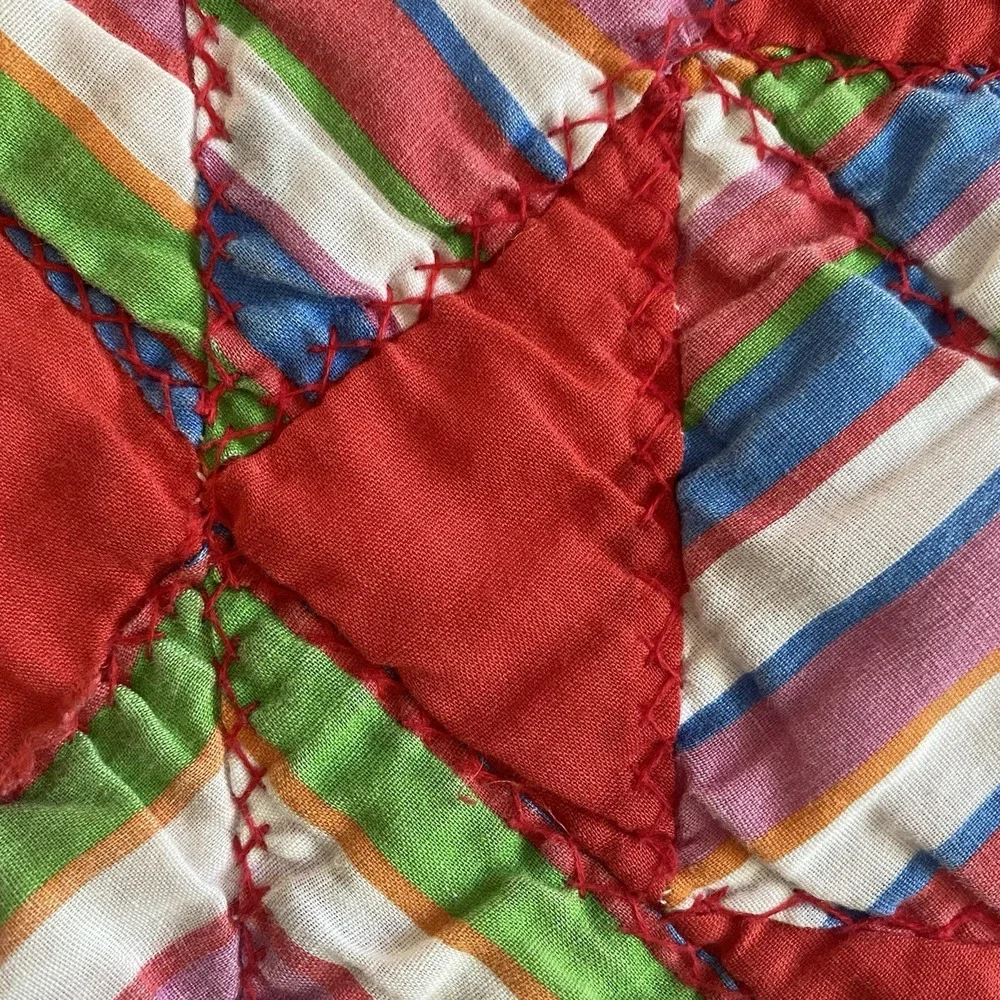Vintage Handmade Quilt Patchwork 76x76